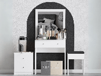 Make-up tafel set NIPALOU wit Make-up tafel set NIPALOU wit