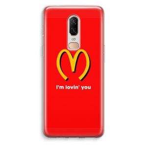I'm lovin' you: OnePlus 6 Transparant Hoesje