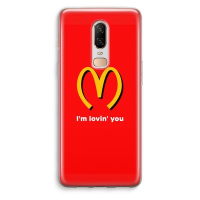 I'm lovin' you: OnePlus 6 Transparant Hoesje