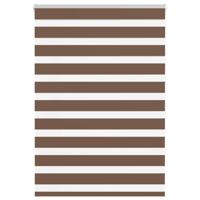 VidaXL Zebra rolgordijn 100x100 cm stofbreedte 95,9 cm polyester bruin