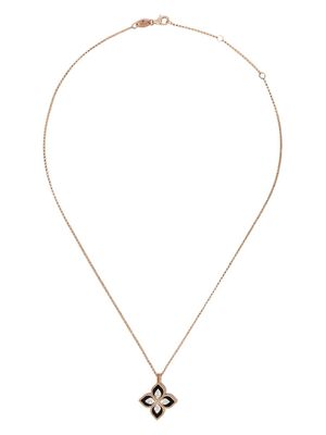 Roberto Coin collier Princess Flower en or rose 18ct à diamants