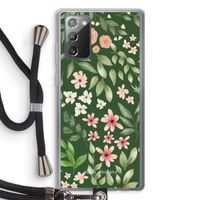 Botanical green sweet flower heaven: Samsung Galaxy Note 20 / Note 20 5G Transparant Hoesje met koord