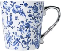 Heinen Delfts Blauw mok keramiek bonte familie 8.5x9.5cm delfts blauw