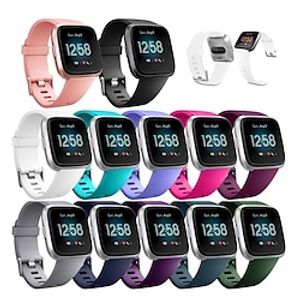 Slimme horlogeband Compatibel met: Fitbit Versa 2 / Versa Lite / Versa SE / Versa Siliconen Smartwatch Band Zacht Elastisch Verstelbaar Sportband Vervanging Polsbandje Lightinthebox