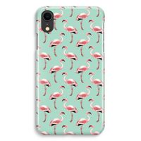 Flamingoprint groen: iPhone XR Volledig Geprint Hoesje