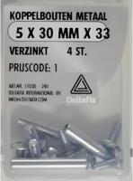 Koppelbout metl 5x30mm verz 4st - Deltafix