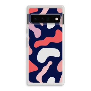 Memphis Shapes Pink: Google Pixel 6 Pro Transparant Hoesje