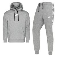Nike Trainingspak Club Fleece - Grijs/Wit - thumbnail