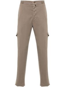 Kiton pantalon fuselé à lien de resserrage - Marron