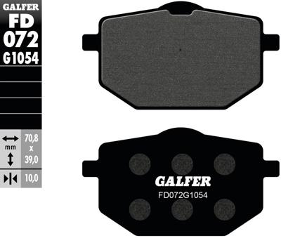 GALFER Brake pad fd072 g1054 organic