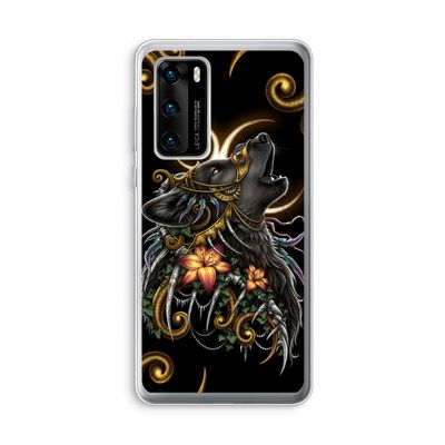 Huilende Wolf: Huawei P40 Transparant Hoesje