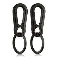 Sleutelhanger Gunmetal Karabijnhaak - Set van 2 stuks