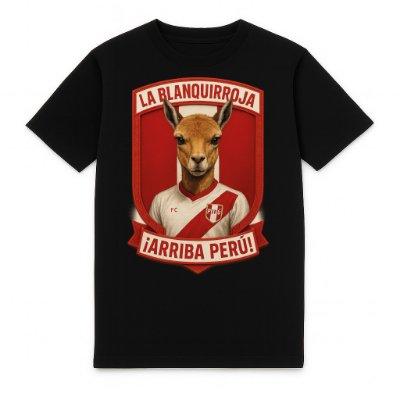 FC ELEVEN - Peru La Blanquirroja Heavy T-Shirt - Zwart