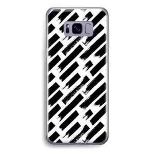 Zwarte vegen: Samsung Galaxy S8 Transparant Hoesje