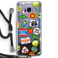 Fruitsticker: Samsung Galaxy S8 Transparant Hoesje met koord