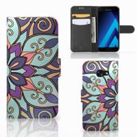 Samsung Galaxy A5 2017 Hoesje Purple Flower | Portemonnee hoesje