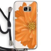 Orange Ellila flower: Samsung Galaxy S7 Edge Transparant Hoesje met koord
