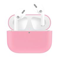 Voor AirPods Pro effen kleur silicone oortelefoon beschermhoes (roze)