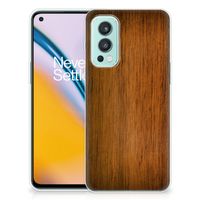 OnePlus Nord 2 5G Bumper Hoesje Donker Hout