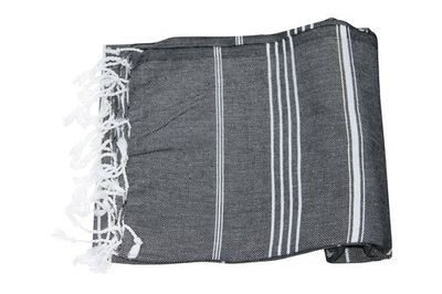Hamamdoek 100%katoen 100x180cm Antraciet