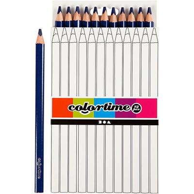 Creativ Company Driehoekige jumbo kleurpotloden - donkerblauw, 12st.