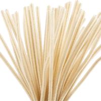 Creativ Company Chenille, l: 30 cm, dikte 6 mm, beige, 50 stuk/ 1 doos