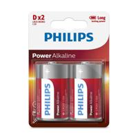 Alkalinebatterijen Philips Power LR20 1,5 V Soort D (2 Stuks)