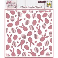 Nellie's Choice • sjabloon konijnen en paaseieren 15cmx15cm