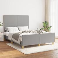 Bedframe zonder matras stof lichtgrijs 140x190 cm