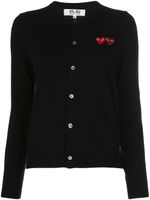 Comme Des Garçons Play cardigan à patch logo - Noir