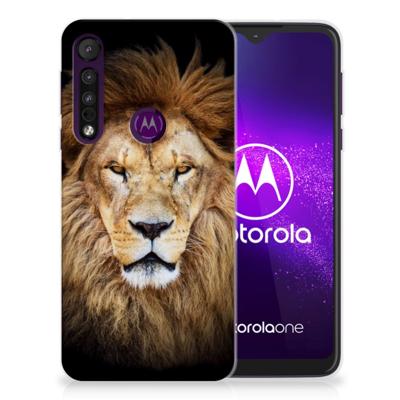 Motorola One Macro | TPU Hoesje | Leeuw