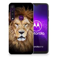 Motorola One Macro | TPU Hoesje | Leeuw
