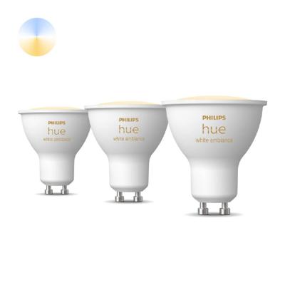 Philips LichtbronHue GU10 - 4,2W - White Ambiance set van 3 - 929003666703