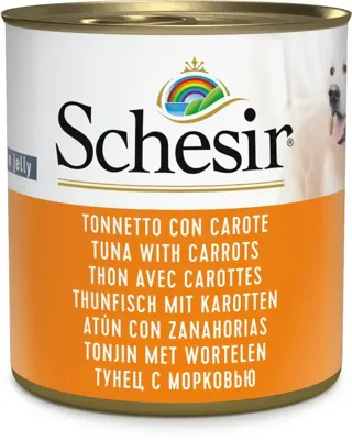 Schesir hondenvoer in gelei tonijn & wortel 285g