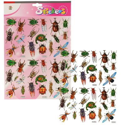 Stickervel insecten stickers - 2x - 22 stickers op vel - kinderstickers - hobby