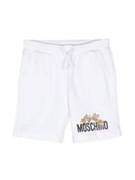 Moschino Kids short en coton à logo Teddy Bear imprimé - Blanc - thumbnail