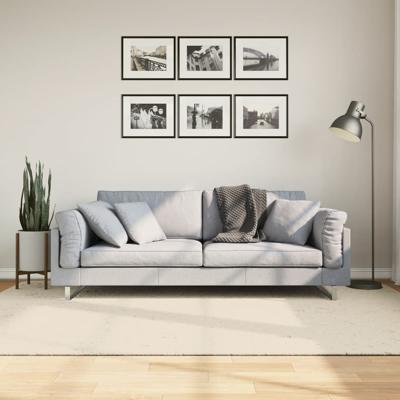 VidaXL Vloerkleed istan hoogpolig glanzend 160x230 cm crèmekleurig