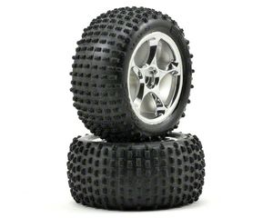 Tires & wheels, assembled (Tracer 2.2" chrome wheels, Alias 2.2" tires) (2) (Bandit rear, soft compound with foam inserts)