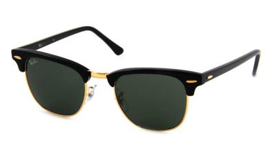Zonnebril Ray-Ban Clubmaster RB3016-W0365-49 zwart/goud