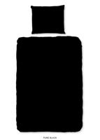 Pure Dekbedovertrek "uni dessin" - Zwart - (140x200/220 cm) - Microfiber