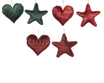Kerstornament Figuur Fluweel Assorti 1st