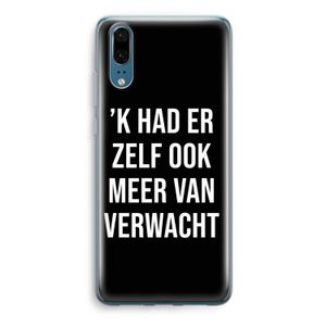 Meer verwacht - Zwart: Huawei P20 Transparant Hoesje