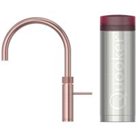 Quooker Fusion Round Keukenkraan Set - Kokend Warm- en Koud Water - Rosé Koper - Inclusief PRO3 Reservoir