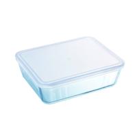 Pyrex schaal met kunststof deksel 1.5l