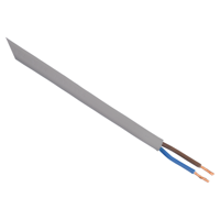 Q-Link Huishoudsnoer | Plat | Belastbaar tot 1200W | 2 x 0.75 mm² | 10 m | Zilver - 03.030.43