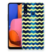 Samsung Galaxy A20s TPU bumper Waves Yellow - thumbnail