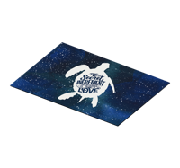 Schildpadden placemats Schildpad met melkwegpatroon