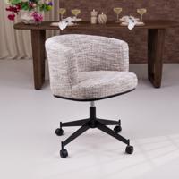 Richmond Draaibare Eetkamerstoel 'Rochenne' Op wielen, kleur Naturel