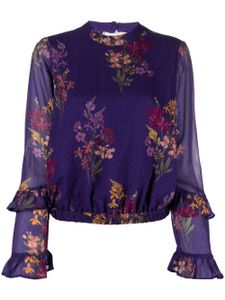 TWINSET blouse fleurie à pois - Violet