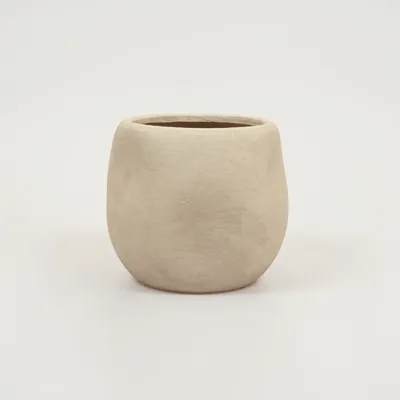 Lisboa organische bloempot voor binnen 20X20X18CM zand
